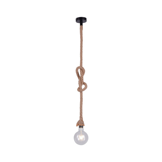 JUST LIGHT ROPE Pendelleuchte E27 max. 15W schwarz 15481-18