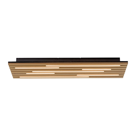 JUST LIGHT AKUSTIK LED Deckenleuchte Warmweiss 25W Holz-natur 15591-79