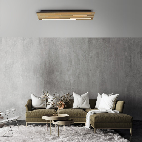 JUST LIGHT AKUSTIK LED Deckenleuchte Warmweiss 25W Holz-natur 15591-79
