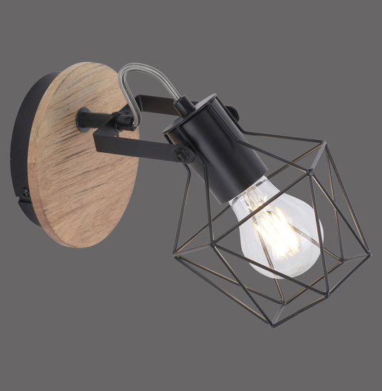 JUST LIGHT JARO Wandleuchte E27 max. 60W Holz-natur 15671-78