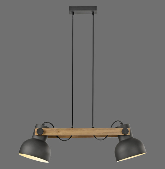 JUST LIGHT CUP 2.0 Pendelleuchte E27 max. 60W 2-fach schwarz 15742-18