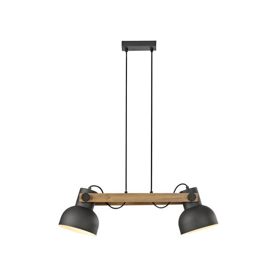 JUST LIGHT CUP 2.0 Pendelleuchte E27 max. 60W 2-fach schwarz 15742-18