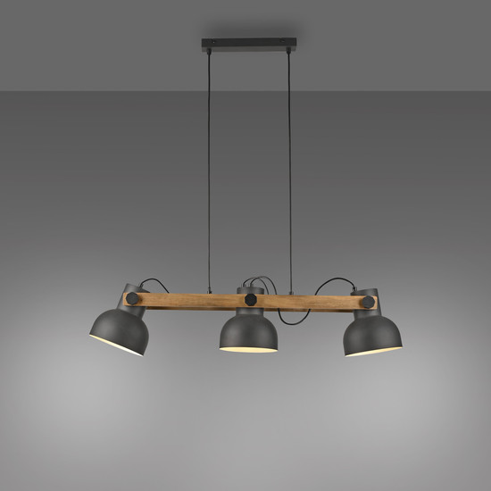 JUST LIGHT CUP 2.0 Pendelleuchte E27 max. 60W 3-fach schwarz 15743-18