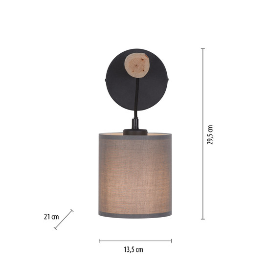 JUST LIGHT GERDA TRIBU Wandleuchte E27 max. 10W taupe 15781-29
