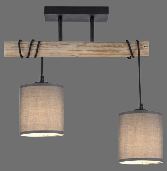 JUST LIGHT GERDA TRIBU Deckenleuchte E27 max. 10W 2-fach taupe 15782-29