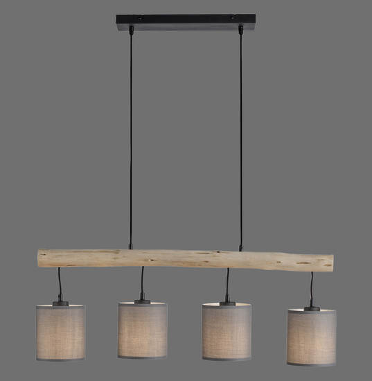 JUST LIGHT GERDA TRIBU Pendelleuchte E27 max. 10W 4-fach taupe 15783-29