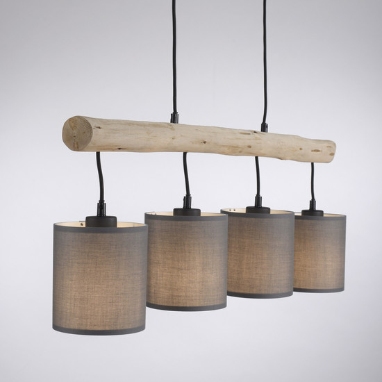 JUST LIGHT GERDA TRIBU Pendelleuchte E27 max. 10W 4-fach taupe 15783-29