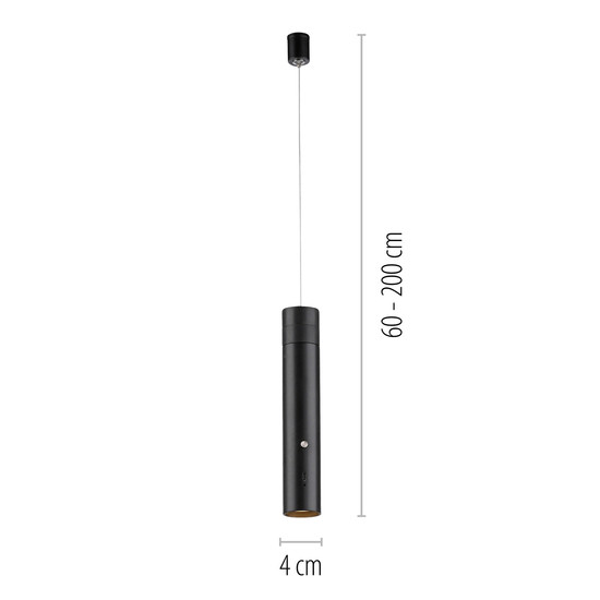 JUST LIGHT ATTACH LED AKKU-Pendelleuchte Warmweiss Dimmbar 3W schwarz 18281-18