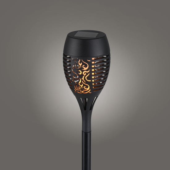 JUST LIGHT FACKEL-SOL LED Erdspießleuchte Warmweiss 0,24W 12-fach schwarz IP44 19106-18-3