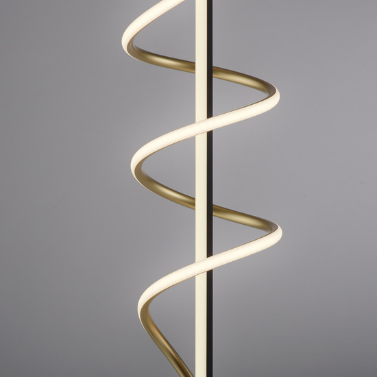 JUST LIGHT EMANDA LED Stehleuchte Warmweiss Dimmbar 26W schwarz/messing 19110-68