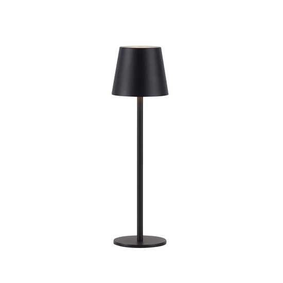 JUST LIGHT EURIA LED AKKU-Tischleuchte Warmweiss Dimmbar 2,5W schwarz IP54 19250-18
