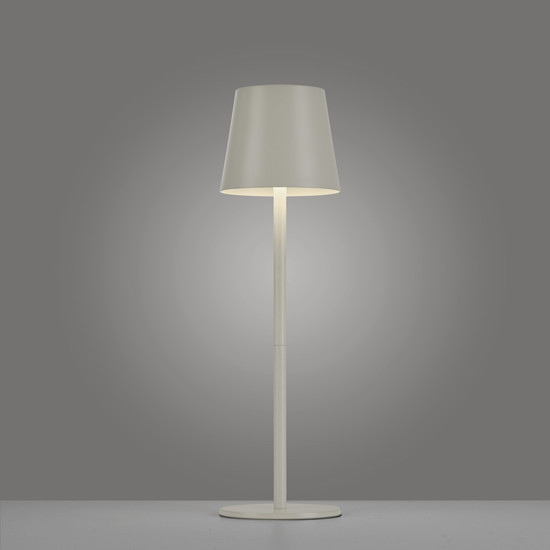 JUST LIGHT EURIA LED AKKU-Tischleuchte Warmweiss Dimmbar 2,5W greige IP54 19250-40