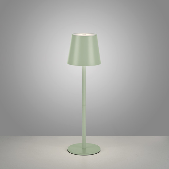 JUST LIGHT EURIA LED AKKU-Tischleuchte Warmweiss Dimmbar 2,5W grün IP54 19250-43