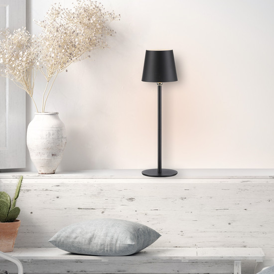 JUST LIGHT BOTERIA LED AKKU-Tischleuchte Warmweiss Dimmbar 2,5W schwarz IP54 19251-18