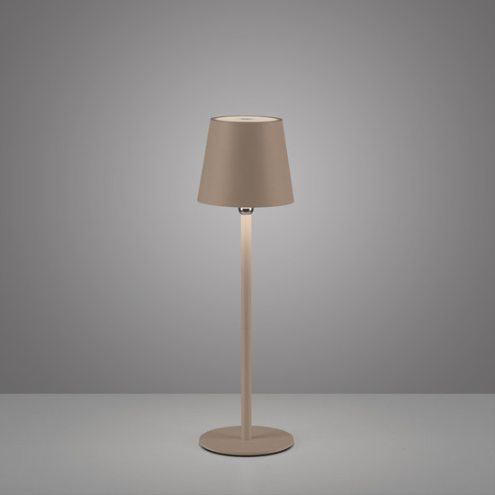 JUST LIGHT BOTERIA LED AKKU-Tischleuchte Warmweiss Dimmbar 2,5W sand IP54 19251-39