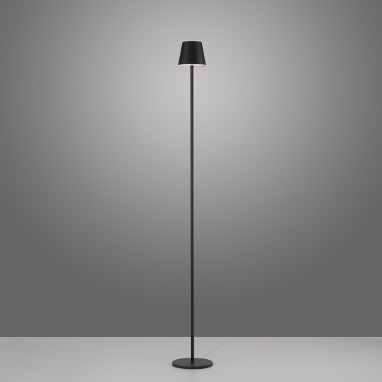 JUST LIGHT EURIA LED AKKU-Stehleuchte Warmweiss Dimmbar 2,5W schwarz IP54 19252-18