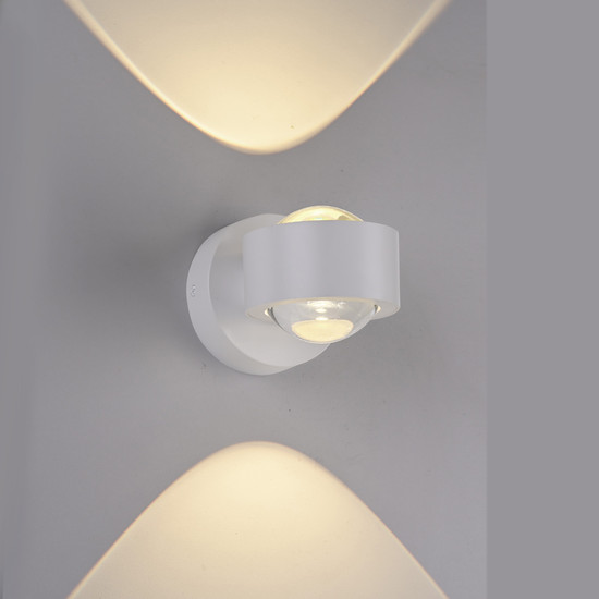 JUST LIGHT AKKU-CHIA LED AKKU-Wandleuchte Warmweiss Dimmbar 2W 2-fach weiss 19330-16