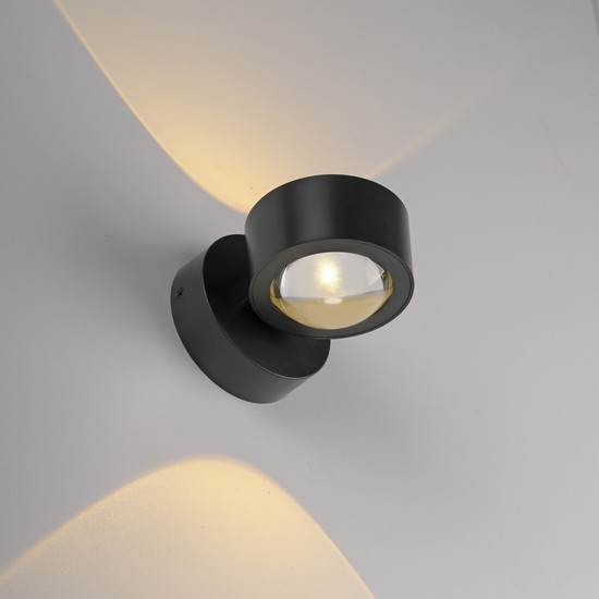 JUST LIGHT AKKU-CHIA LED AKKU-Wandleuchte Warmweiss Dimmbar 2W 2-fach schwarz 19330-18