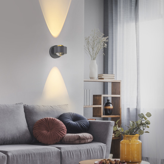 JUST LIGHT AKKU-CHIA LED AKKU-Wandleuchte Warmweiss Dimmbar 2W 2-fach silber 19330-21