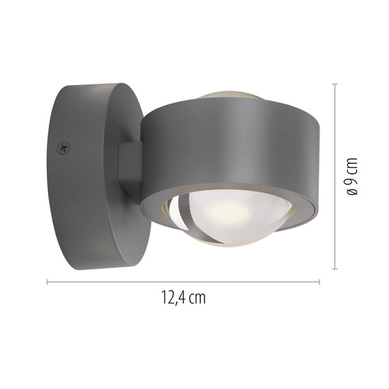 JUST LIGHT AKKU-CHIA LED AKKU-Wandleuchte Warmweiss Dimmbar 2W 2-fach silber 19330-21