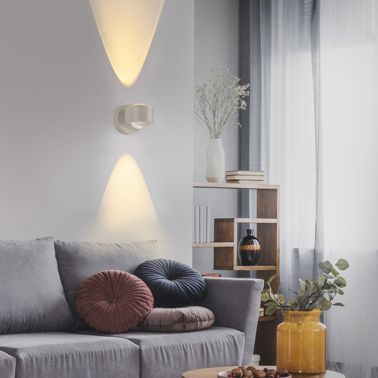 JUST LIGHT AKKU-CHIA LED AKKU-Wandleuchte Warmweiss Dimmbar 2W 2-fach Sandbrise 19330-39