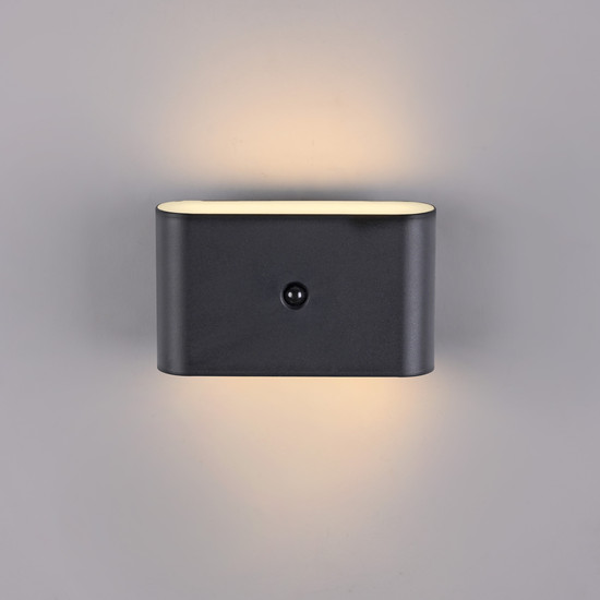 JUST LIGHT AKKU ZIDDY LED AKKU-Wandleuchte Warmweiss 3W 2-fach schwarz IP44 19475-18