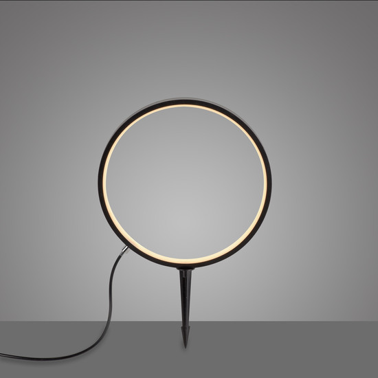 JUST LIGHT ZIRKULU LED Erdspießleuchte Warmweiss 2,2W schwarz IP65 19510-18