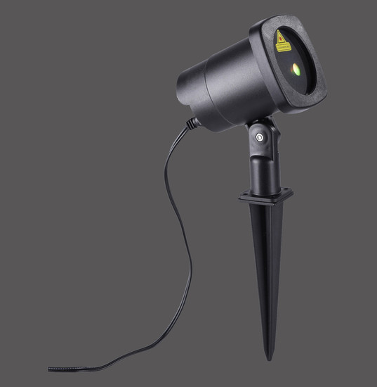 JUST LIGHT LASER LED Erdspießleuchte Laser Grün,Rot max.6W schwarz IP44 19940-18