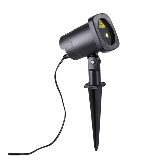 JUST LIGHT LASER LED Erdspießleuchte Laser Grün,Rot max.6W schwarz IP44 19940-18