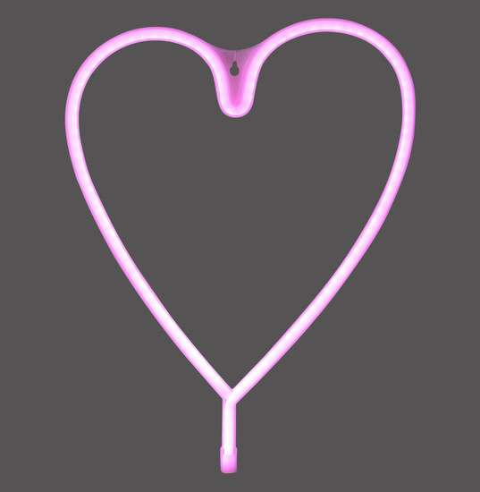 JUST LIGHT NEON-HERZ LED Neon-LED-Bild pink 7W pink 85020-87