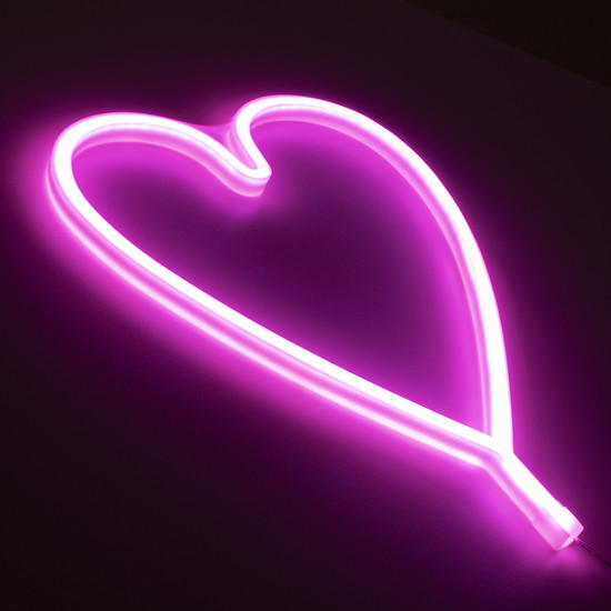 JUST LIGHT NEON-HERZ LED Neon-LED-Bild pink 7W pink 85020-87