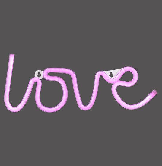 JUST LIGHT NEON-LOVE LED Neon-LED-Bild pink 6,5W pink 85021-87