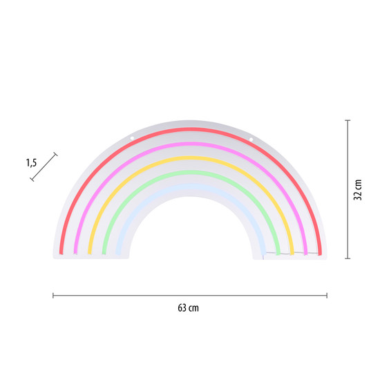 JUST LIGHT NEON-RAINBOW LED Neon-LED-Bild bunt 8,5W multicolor 85024-70