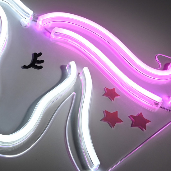 JUST LIGHT NEON-UNICORN LED Neon-LED-Bild Pink,weiss 6,5W multicolor 85025-70