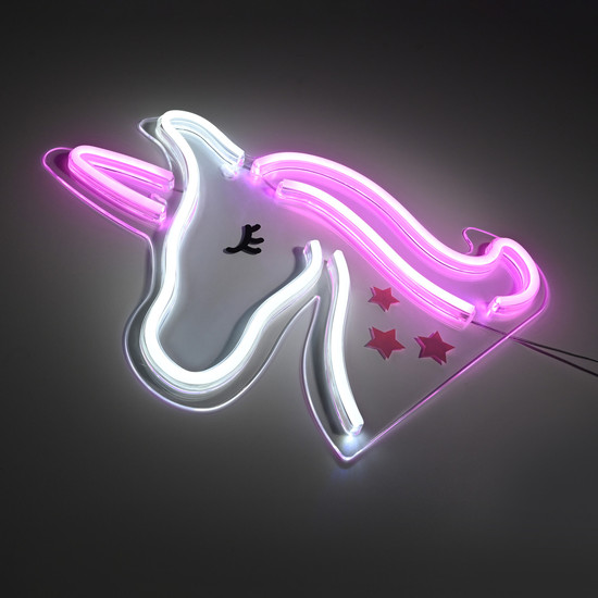 JUST LIGHT NEON-UNICORN LED Neon-LED-Bild Pink,weiss 6,5W multicolor 85025-70