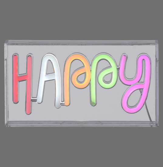 JUST LIGHT NEON-HAPPY LED Neon-LED-Bild bunt 6,5W multicolor 85027-70