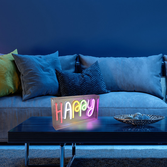 JUST LIGHT NEON-HAPPY LED Neon-LED-Bild bunt 6,5W multicolor 85027-70