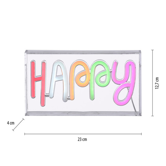 JUST LIGHT NEON-HAPPY LED Neon-LED-Bild bunt 6,5W multicolor 85027-70