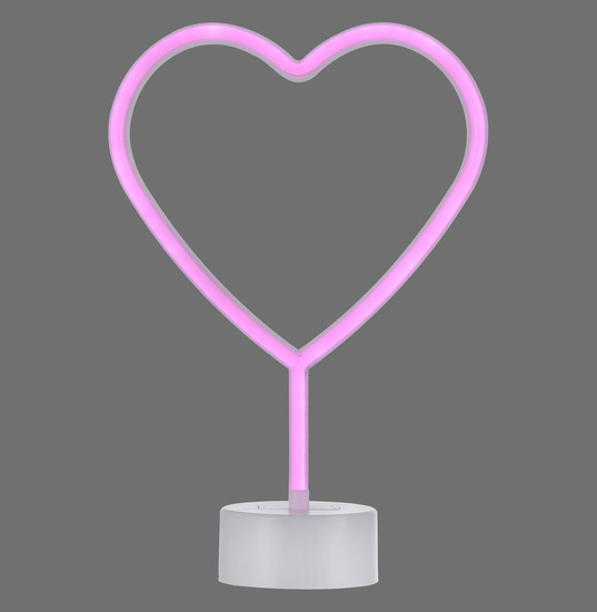 JUST LIGHT NEON-HERZ LED Neon-LED-Bild pink 1W pink 85028-87