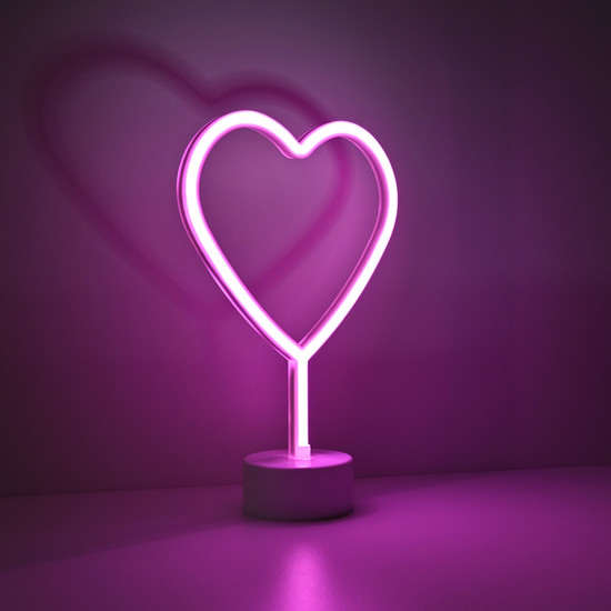 JUST LIGHT NEON-HERZ LED Neon-LED-Bild pink 1W pink 85028-87