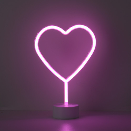 JUST LIGHT NEON-HERZ LED Neon-LED-Bild pink 1W pink 85028-87