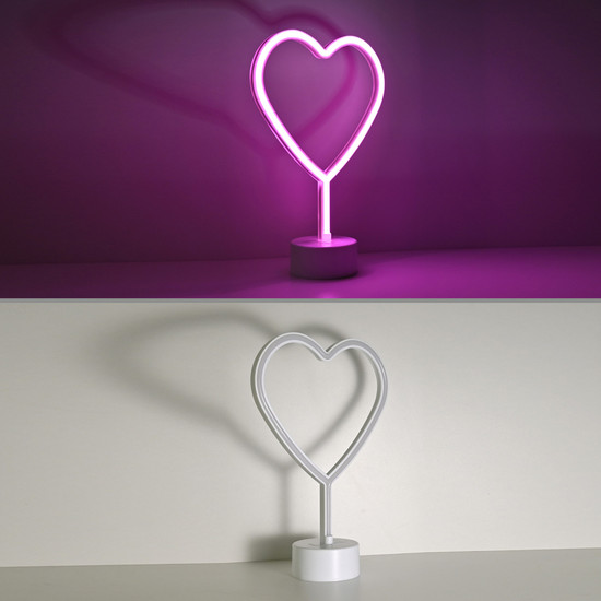 JUST LIGHT NEON-HERZ LED Neon-LED-Bild pink 1W pink 85028-87