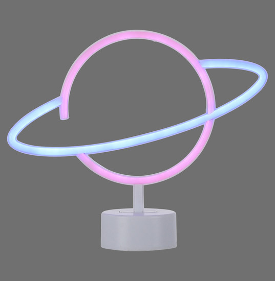 JUST LIGHT NEON-SATURN LED Neon-LED-Bild Pink,blau 1W multicolor 85029-70