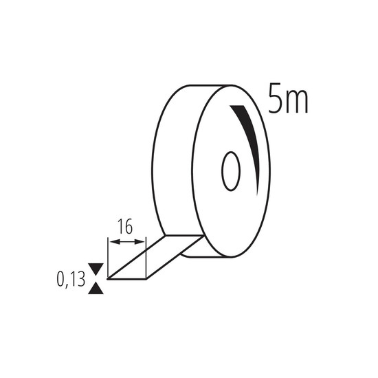 Kanlux Isolierband 1,6cm Schwarz 5m 1294
