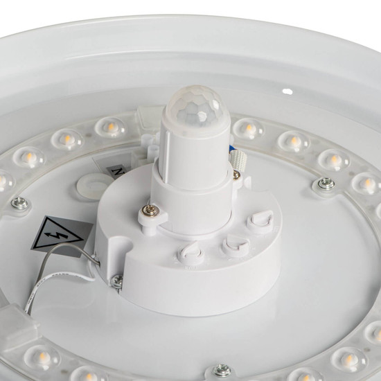 Kanlux LED Deckenleuchte Fogler 12W neutralweiss 4000K Bewegungsmelder Weiß Metall Ø28cm 18122