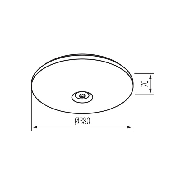 Kanlux LED Deckenleuchte Fogler 24W neutralweiss 4000K Bewegungsmelder Weiß Metall Ø38cm 18124
