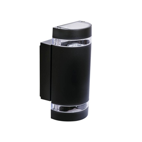 Kanlux 22441Außen-Wandleuchte mit 2x GU10 Fassungen in schwarz IP44, Up&Down