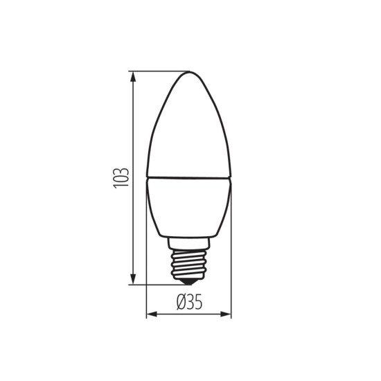 Kanlux Lampe DUN LED E14 Weiß 4.9W 23435