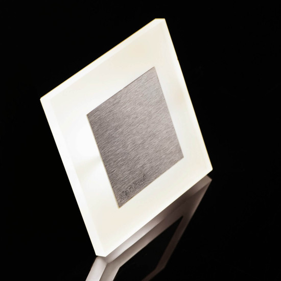 Kanlux LED Wandeinbauleuchte Apus 0,8W warmweiss 3000K Bewegungsmelder Weiß Edelstahl 23798