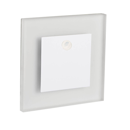 Kanlux LED Wandeinbauleuchte Apus 0,8W neutralweiss 4000K Bewegungsmelder Weiß Edelstahl 23799